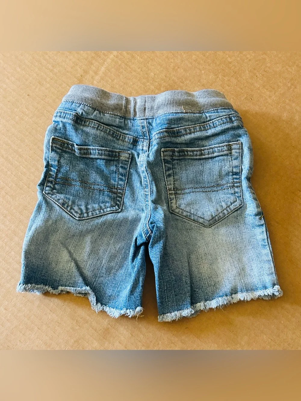 Cat & Jack Light Blue Denim-Look Pull-On Shorts